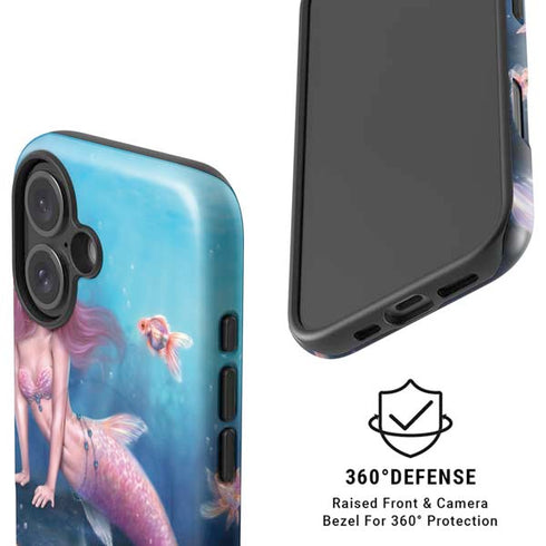 Aurelia Mermaid with Fish by Rachel Anderson iPhone 16 Magsafe Impact Case