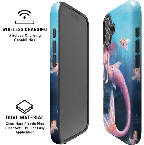Aurelia Mermaid with Fish by Rachel Anderson iPhone 16 Magsafe Impact Case