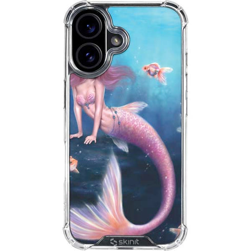 Aurelia Mermaid with Fish by Rachel Anderson iPhone 16 Plus Clear Case