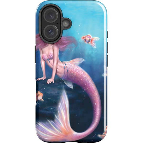 Aurelia Mermaid with Fish by Rachel Anderson iPhone 16 Plus Impact Case