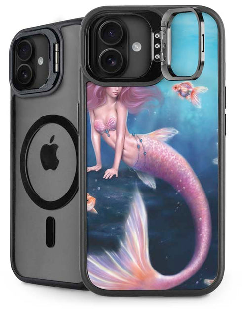 Aurelia Mermaid with Fish by Rachel Anderson iPhone 16 Plus Kickstand Case