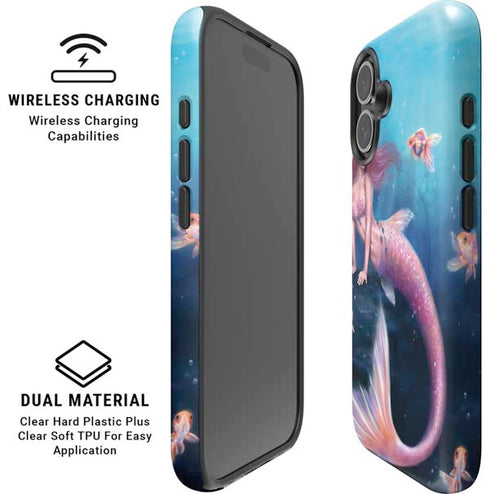 Aurelia Mermaid with Fish by Rachel Anderson iPhone 16 Plus Magsafe Impact Case