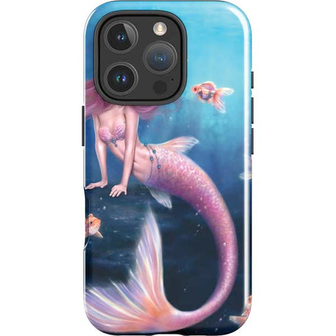 Aurelia Mermaid with Fish by Rachel Anderson iPhone 16 Pro Impact Case
