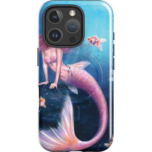Aurelia Mermaid with Fish by Rachel Anderson iPhone 16 Pro Magsafe Impact Case