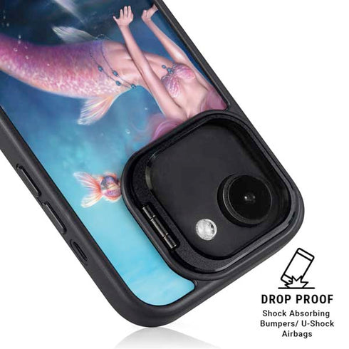 Aurelia Mermaid with Fish by Rachel Anderson iPhone 16e Kickstand Case