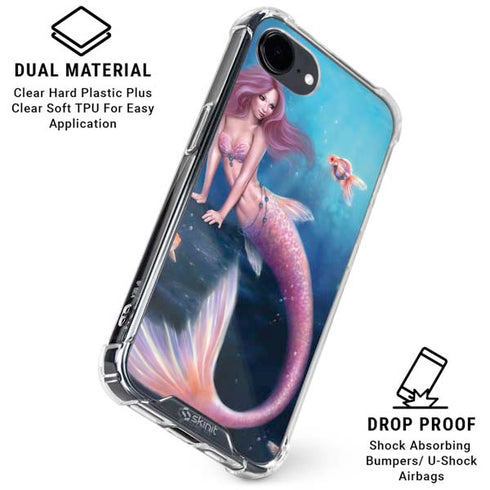 Aurelia Mermaid with Fish by Rachel Anderson iPhone 16e Clear Case