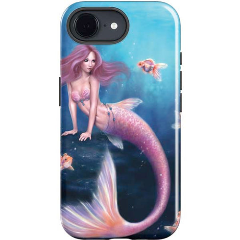 Aurelia Mermaid with Fish by Rachel Anderson iPhone 16e Impact Case
