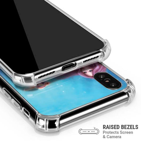 Aurelia Mermaid with Fish by Rachel Anderson iPhone X/XS Clear Case