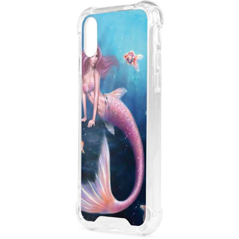 Aurelia Mermaid with Fish by Rachel Anderson iPhone XS Clear Case