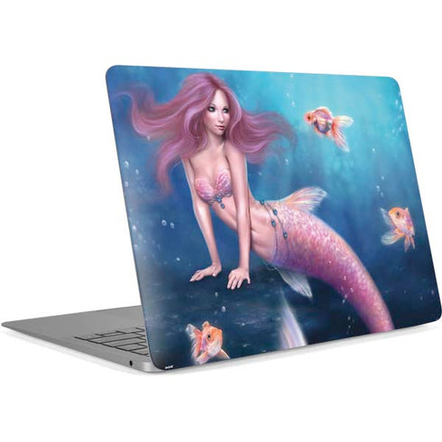 Aurelia Mermaid with Fish by Rachel Anderson Apple MacBook Air Skin