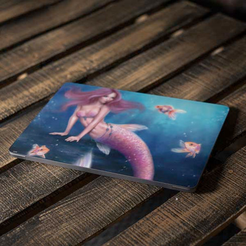 Aurelia Mermaid with Fish by Rachel Anderson Apple MacBook Air Skin