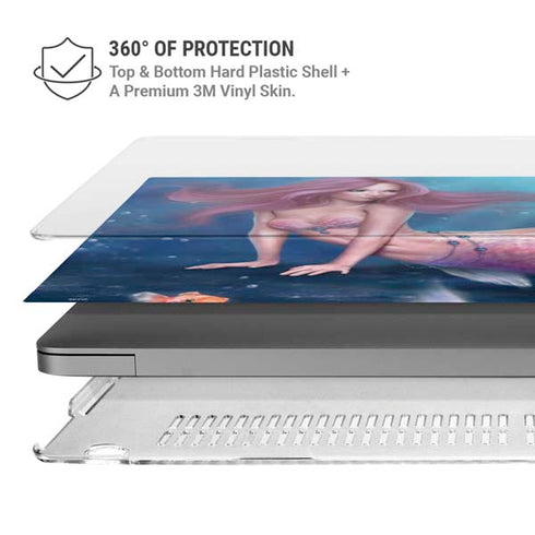 Aurelia Mermaid with Fish by Rachel Anderson MacBook Pro 14in (2021-24) Case plus Skin