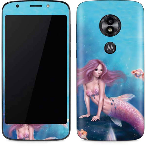 Aurelia Mermaid with Fish by Rachel Anderson Moto E5 Play Skin