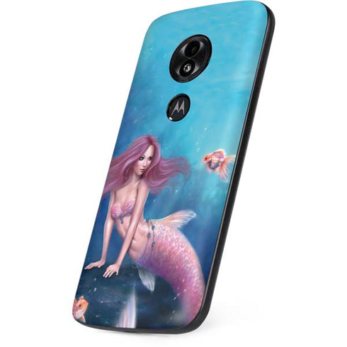 Aurelia Mermaid with Fish by Rachel Anderson Moto E5 Play Skin
