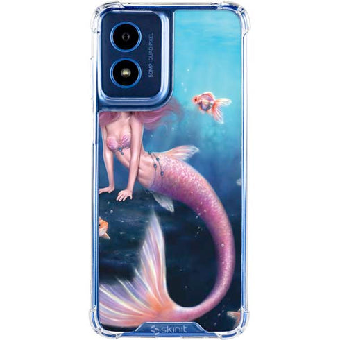 Aurelia Mermaid with Fish by Rachel Anderson Moto G Play 4G (2024) Clear Case