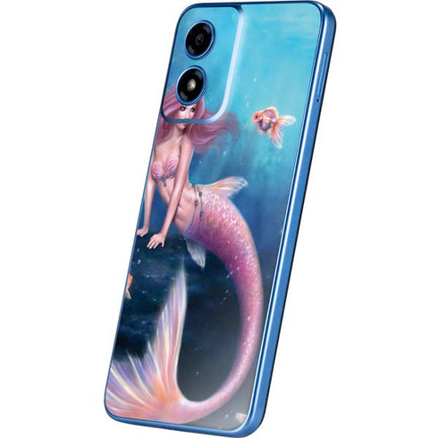 Aurelia Mermaid with Fish by Rachel Anderson Moto G Play 4G (2024) Skin