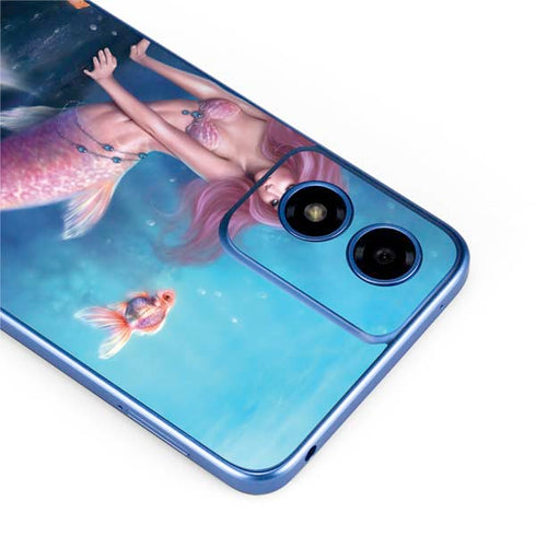 Aurelia Mermaid with Fish by Rachel Anderson Moto G Play 4G (2024) Skin