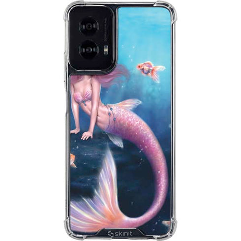 Aurelia Mermaid with Fish by Rachel Anderson Moto G Power 5G (2024) Clear Case