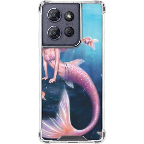 Aurelia Mermaid with Fish by Rachel Anderson Moto G Power 5G (2025) Clear Case