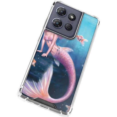 Aurelia Mermaid with Fish by Rachel Anderson Moto G Power 5G (2025) Clear Case