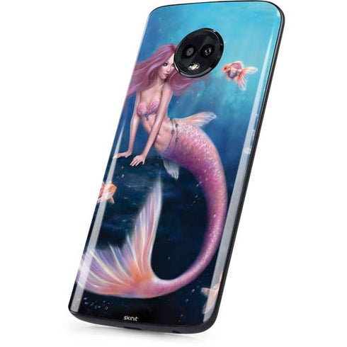 Aurelia Mermaid with Fish by Rachel Anderson Moto G6 Skin