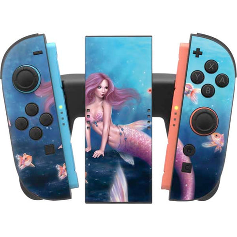 Aurelia Mermaid with Fish by Rachel Anderson Nintendo Switch 2 (2025) Joy-Con Controller Skin