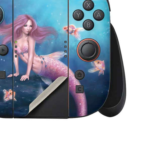 Aurelia Mermaid with Fish by Rachel Anderson Nintendo Switch 2 (2025) Joy-Con Controller Skin
