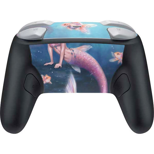 Aurelia Mermaid with Fish by Rachel Anderson Nintendo Switch 2 (2025) Pro Controller Skin