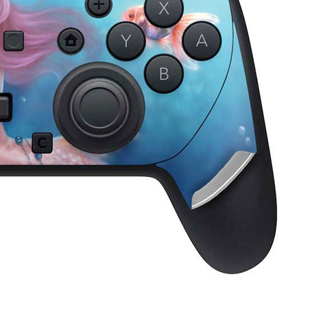 Aurelia Mermaid with Fish by Rachel Anderson Nintendo Switch 2 (2025) Pro Controller Skin