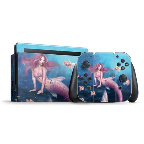 Aurelia Mermaid with Fish by Rachel Anderson Nintendo Skins