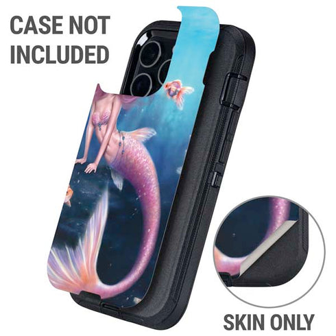 Aurelia Mermaid with Fish by Rachel Anderson Otterbox Defender iPhone Skin