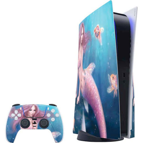Aurelia Mermaid with Fish by Rachel Anderson PlayStation PS5 Skins