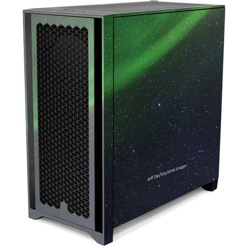StockTrek Aurora Borealis Dances Above the Arctic Ocean Corsair 4000D Tempered Glass Mid-Tower ATX Case Skin