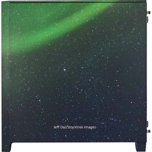 StockTrek Aurora Borealis Dances Above the Arctic Ocean Corsair 4000D Tempered Glass Mid-Tower ATX Case Skin