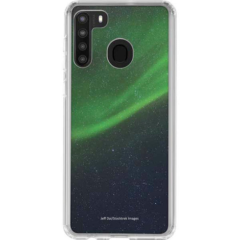 StockTrek Aurora Borealis Dances Above the Arctic Ocean Galaxy A21 Clear Case