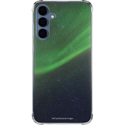 StockTrek Aurora Borealis Dances Above the Arctic Ocean Galaxy A35 5G Clear Case