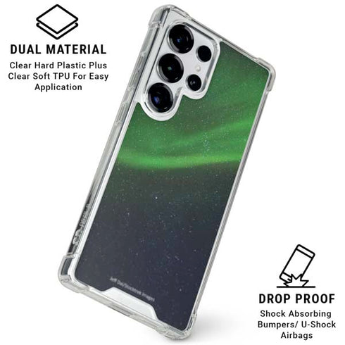 StockTrek Aurora Borealis Dances Above the Arctic Ocean Galaxy S25 Ultra Clear Case