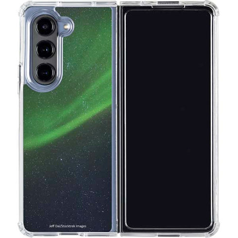 StockTrek Aurora Borealis Dances Above the Arctic Ocean Galaxy Z Fold5 5G Clear Case