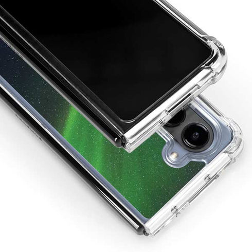 StockTrek Aurora Borealis Dances Above the Arctic Ocean Galaxy Z Fold5 5G Clear Case