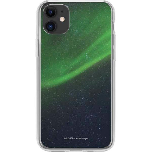 StockTrek Aurora Borealis Dances Above the Arctic Ocean iPhone 11 Clear Case