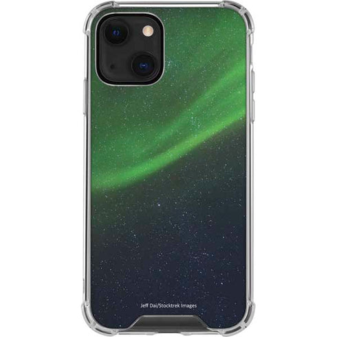 StockTrek Aurora Borealis Dances Above the Arctic Ocean iPhone 14 Plus Clear Case