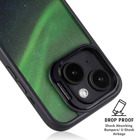 StockTrek Aurora Borealis Dances Above the Arctic Ocean iPhone 14 Plus Kickstand Case