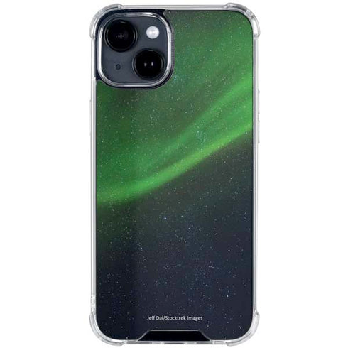 StockTrek Aurora Borealis Dances Above the Arctic Ocean iPhone 15 Clear Case