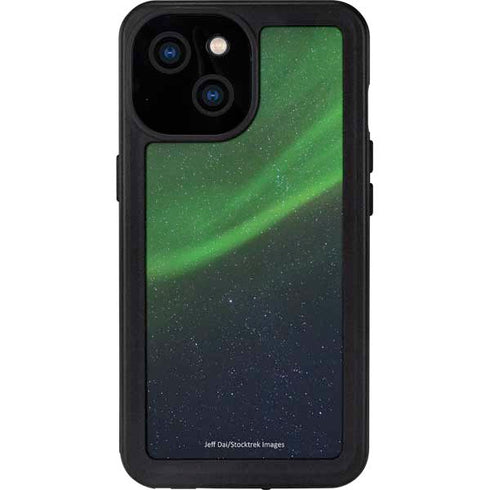 StockTrek Aurora Borealis Dances Above the Arctic Ocean iPhone 15 Waterproof Case