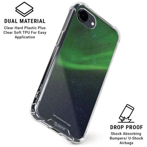 StockTrek Aurora Borealis Dances Above the Arctic Ocean iPhone 16e Clear Case