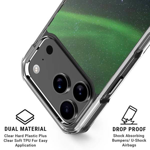 StockTrek Aurora Borealis Dances Above the Arctic Ocean iPhone 18 Pro Clear Case