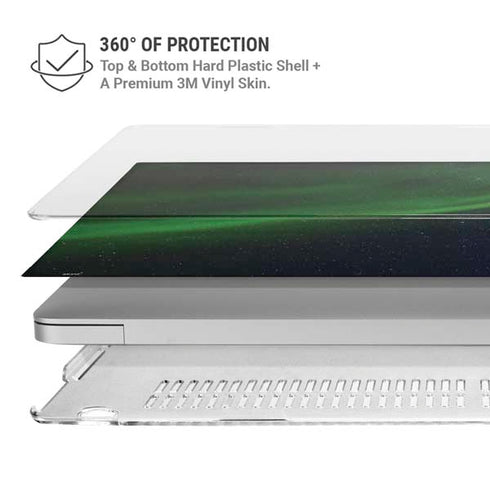 StockTrek Aurora Borealis Dances Above the Arctic Ocean MacBook Pro 14in (2021-24) Case plus Skin