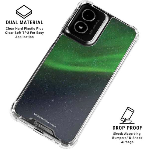 StockTrek Aurora Borealis Dances Above the Arctic Ocean Moto G Power 5G (2024) Clear Case