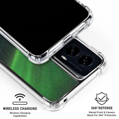 StockTrek Aurora Borealis Dances Above the Arctic Ocean Moto G Power 5G (2024) Clear Case