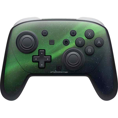 StockTrek Aurora Borealis Dances Above the Arctic Ocean Nintendo Switch 2 (2025) Pro Controller Skin